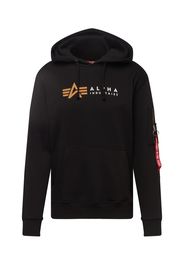 ALPHA INDUSTRIES Felpa  nero / arancione / bianco