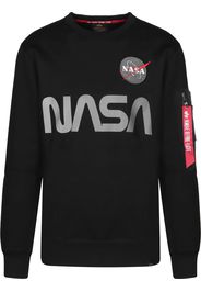 ALPHA INDUSTRIES Felpa 'Nasa Reflective'  rosso chiaro / nero / grigio argento