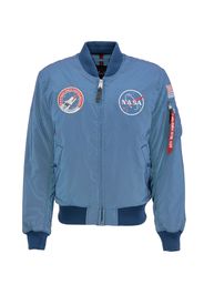 ALPHA INDUSTRIES Giacca di mezza stagione 'MA-1 NASA Reflective'  blu / colori misti