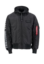 ALPHA INDUSTRIES Giacca di mezza stagione 'MA-1 D-Tec SE'  nero / bianco