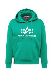 ALPHA INDUSTRIES Felpa  verde / bianco