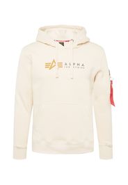 ALPHA INDUSTRIES Felpa  offwhite / curry / grigio scuro