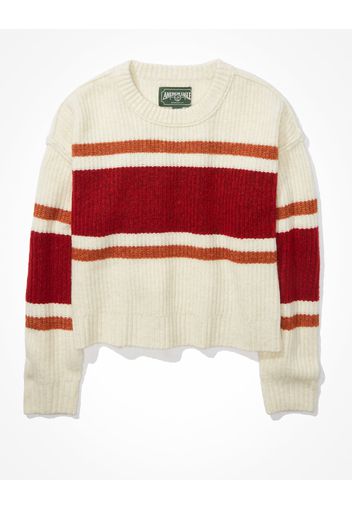 American Eagle Pullover  rosso / crema / arancione