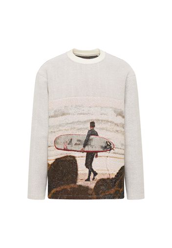 anerkjendt Pullover 'AKSUNE INTARSIA'  beige / marrone / marrone chiaro / rosso