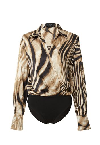 AX Paris Body a camicia  beige chiaro / marrone chiaro / marrone scuro / nero