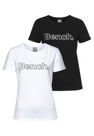 BENCH Maglietta  nero / bianco