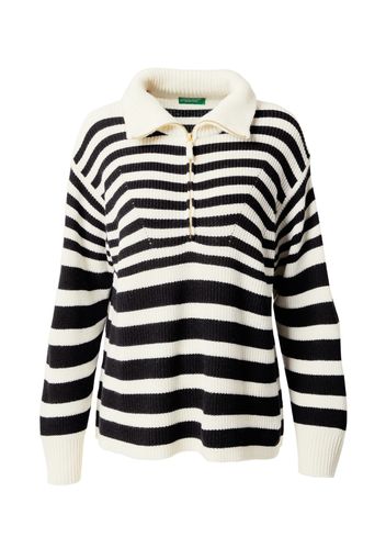 UNITED COLORS OF BENETTON Pullover  nero / bianco