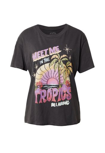 BILLABONG Maglietta 'MEET ME IN THE TROPICS'  giallo chiaro / verde chiaro / lilla chiaro / nero