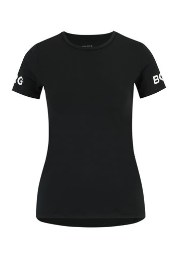 BJÖRN BORG Maglia funzionale  nero / bianco