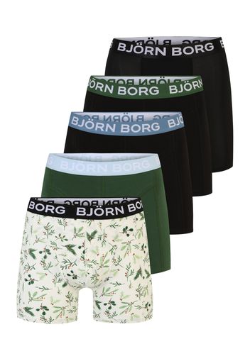 BJÖRN BORG Boxer  blu fumo / verde / nero / bianco lana