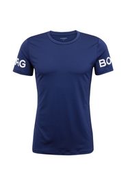 BJÖRN BORG Maglia funzionale  blu notte / bianco