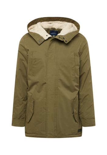 BLEND Parka invernale  crema / oliva