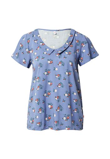 Blutsgeschwister Camicia da donna 'Feed the Birds'  blu fumo / bianco / verde / rosa pastello / rosso