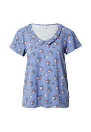 Blutsgeschwister Camicia da donna 'Feed the Birds'  blu fumo / bianco / verde / rosa pastello / rosso