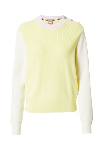 BOSS Black Pullover  bianco / giallo chiaro