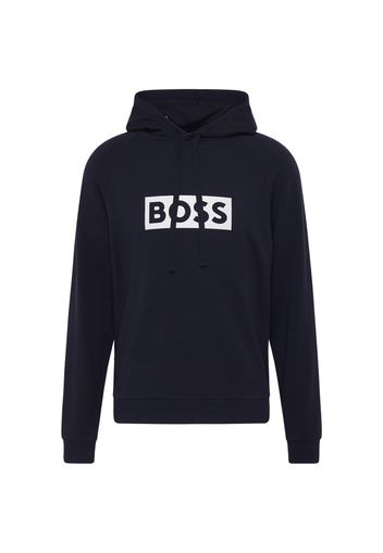 BOSS Black Felpa  blu scuro / bianco