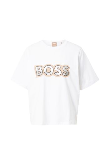 BOSS Black Maglietta 'Ekrisp'  beige / nero / argento / bianco