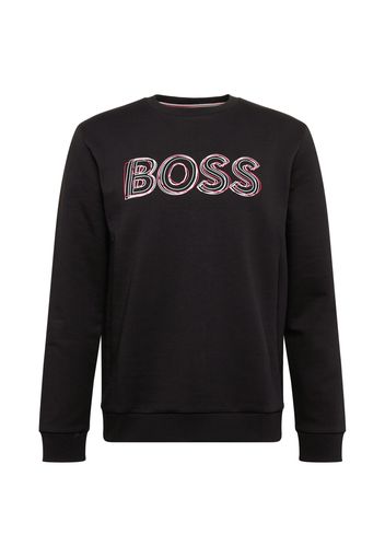 BOSS Green Felpa 'Salbo 1'  nero / bianco / rosa scuro