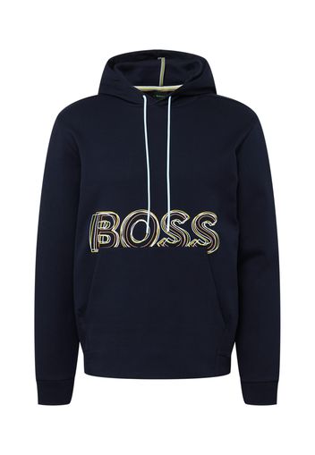 BOSS Green Felpa 'Soody 1'  blu scuro / marrone chiaro / giallo / bianco