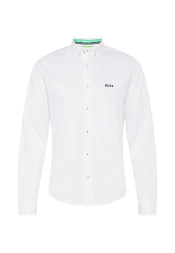 BOSS Green Camicia 'BIADO'  verde scuro / bianco