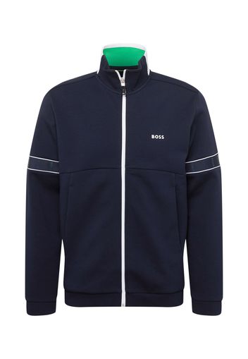 BOSS Green Giacca di felpa 'Skaz 1'  blu scuro / bianco