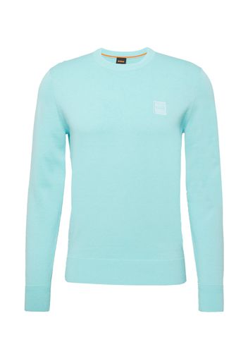 BOSS Orange Pullover 'Kanovano'  blu chiaro / bianco