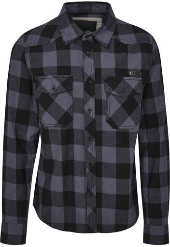 Brandit Camicia  nero / grigio argento