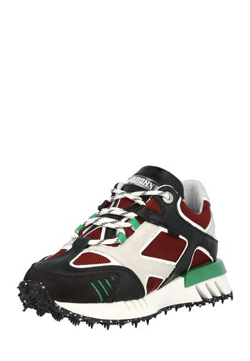 BRONX Sneaker bassa  nero / greige / rosso ciliegia / verde erba