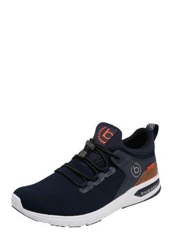 bugatti Sneaker bassa 'Numbis'  blu scuro / marrone / grigio / rosso neon