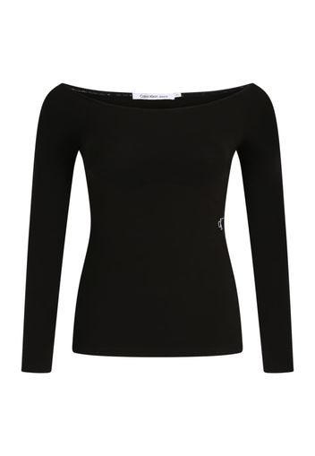 Calvin Klein Jeans Curve Maglietta 'BARDOT'  nero / bianco