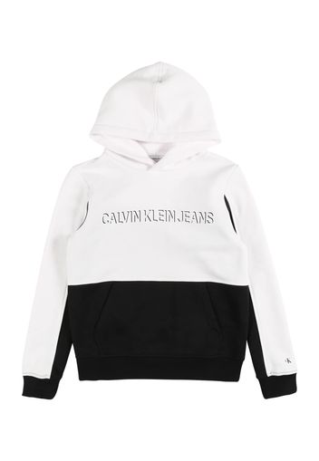 Calvin Klein Jeans Felpa  bianco / nero