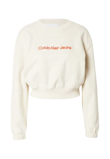 Calvin Klein Jeans Felpa  crema / arancione