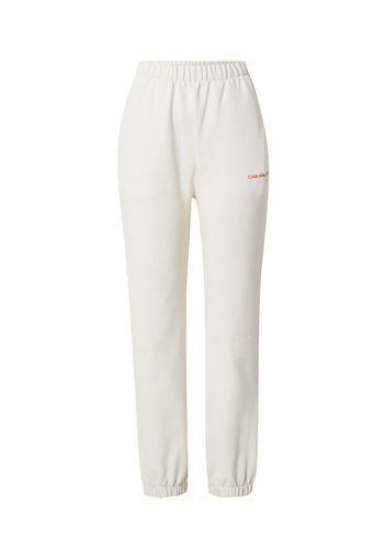 Calvin Klein Jeans Pantaloni  guscio d'uovo / rosso / bianco