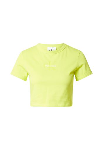 Calvin Klein Jeans Maglietta  giallo neon / bianco