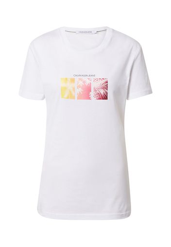 Calvin Klein Jeans Maglietta  bianco / rosa / giallo / nero / ciclamino