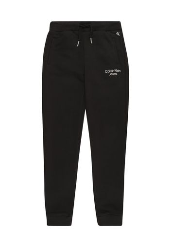 Calvin Klein Jeans Pantaloni  nero / bianco