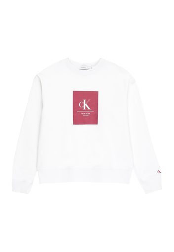 Calvin Klein Jeans Felpa  bianco / rosso vino