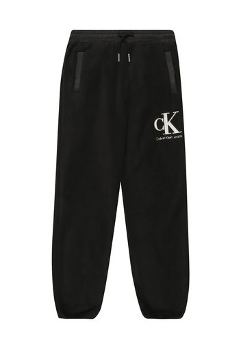 Calvin Klein Jeans Pantaloni  nero / bianco