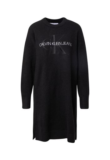 Calvin Klein Jeans Abito in maglia  nero / bianco