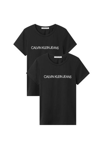 Calvin Klein Jeans Maglietta  nero / bianco