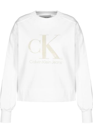 Calvin Klein Jeans Felpa 'Gel'  beige / bianco