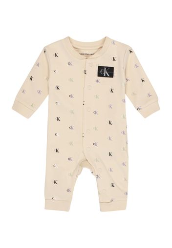 Calvin Klein Jeans Tutina / body per bambino  verde / nero / bianco / guscio d'uovo