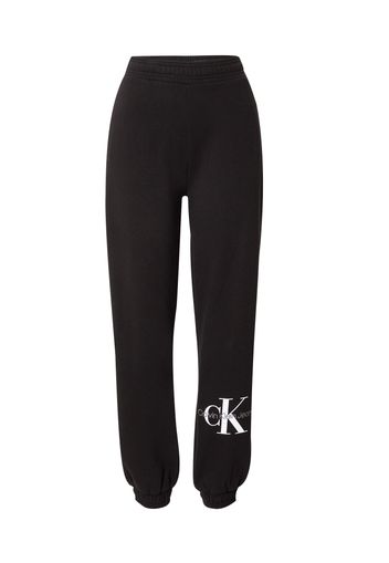 Calvin Klein Jeans Pantaloni  nero / bianco