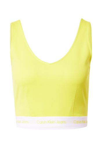 Calvin Klein Jeans Top  giallo chiaro / bianco