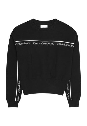 Calvin Klein Jeans Pullover  nero / offwhite