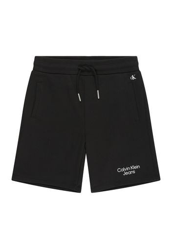 Calvin Klein Jeans Pantaloni  nero / bianco