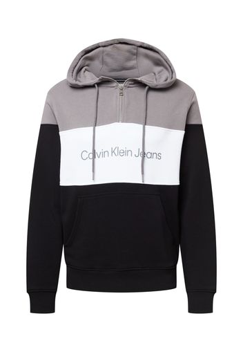 Calvin Klein Jeans Felpa  grigio / nero / bianco