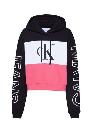 Calvin Klein Jeans Felpa  rosa / nero / bianco