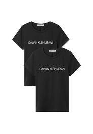 Calvin Klein Jeans Maglietta  nero / bianco