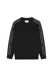 Calvin Klein Jeans Pullover 'INTARSIA'  nero / bianco